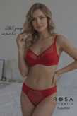 ست سوتین فنردار گنی و شورت نخی لاکرا شیشه ای مدل ژالین برند رزا